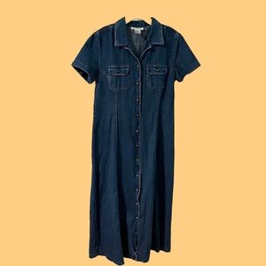 90’s Vintage Denim Maxi Dress